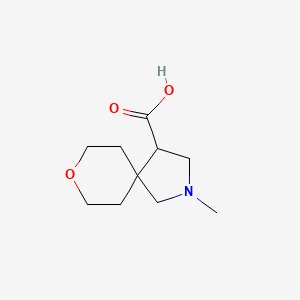 molecular formula C10H17NO3 B13429119 2-Methyl-8-oxa-2-azaspiro[4.5]decane-4-carboxylic acid 