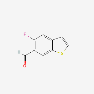 molecular formula C9H5FOS B13429128 5-Fluorobenzo[b]thiophene-6-carbaldehyde 