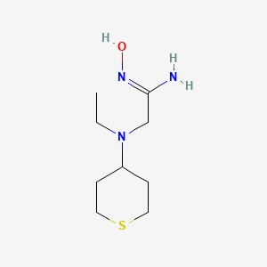 molecular formula C9H19N3OS B13429139 (Z)-2-(ethyl(tetrahydro-2H-thiopyran-4-yl)amino)-N'-hydroxyacetimidamide 