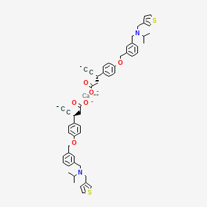 molecular formula C56H60CaN2O6S2 B13429175 (S)-3-(4-((3-((Isopropyl(thiophen-3-ylmethyl)amino)methyl)benzyl)oxy)phenyl)hex-4-ynoic acid Calcium Salt 