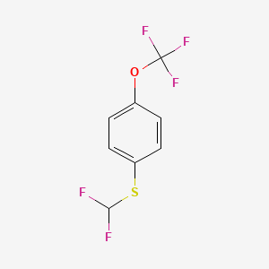 molecular formula C8H5F5OS B13429180 Difluoromethyl 4-(trifluoromethoxy)phenyl sulphide 