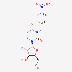 1-[(2R,3S,4R,5R)-3-fluoro-4-hydroxy-5-(hydroxymethyl)oxolan-2-yl]-3-[(4-nitrophenyl)methyl]pyrimidine-2,4-dione