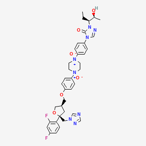 molecular formula C37H42F2N8O6 B13429226 Posaconazole Piperazine Dioxide 