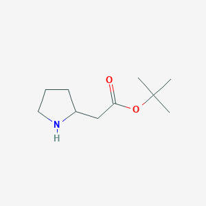 molecular formula C10H19NO2 B1342924 Pyrrolidin-2-YL-acetic acid tert-butyl ester CAS No. 754177-25-8