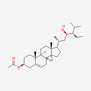 molecular formula C31H52O3 B13429253 [(3S,8S,9S,10R,13R,14S)-17-[(2R,4R,5S)-5-ethyl-4-hydroxy-6-methylheptan-2-yl]-10,13-dimethyl-2,3,4,7,8,9,11,12,14,15,16,17-dodecahydro-1H-cyclopenta[a]phenanthren-3-yl] acetate 