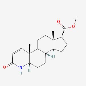 molecular formula C20H29NO3 B13429266 methyl (1R,3aS,3bS,5aR,9aR,11aS)-9a,11a-dimethyl-7-oxo-1,2,3,3a,3b,4,5,5a,6,9b,10,11-dodecahydroindeno[5,4-f]quinoline-1-carboxylate 