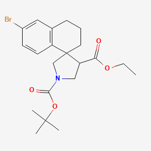 1'-tert-Butyl 4'-ethyl 6-bromo-3,4-dihydro-2H-spiro[naphthalene-1,3'-pyrrolidine]-1',4'-dicarboxylate