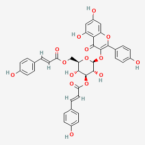 [(2R,3R,4S,5R,6S)-6-[5,7-dihydroxy-2-(4-hydroxyphenyl)-4-oxochromen-3-yl]oxy-3,5-dihydroxy-4-[(E)-3-(4-hydroxyphenyl)prop-2-enoyl]oxyoxan-2-yl]methyl (E)-3-(4-hydroxyphenyl)prop-2-enoate