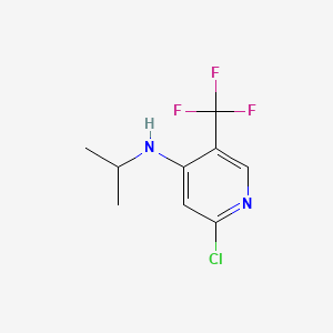 molecular formula C9H10ClF3N2 B13429376 (2-Chloro-5-trifluoromethyl-pyridin-4-YL)-isopropyl-amine 