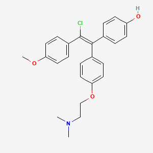 molecular formula C25H26ClNO3 B13429405 4-[(E)-2-chloro-1-[4-[2-(dimethylamino)ethoxy]phenyl]-2-(4-methoxyphenyl)ethenyl]phenol 