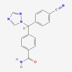 molecular formula C17H13N5O B13429413 Letrozole Mono-Amide 