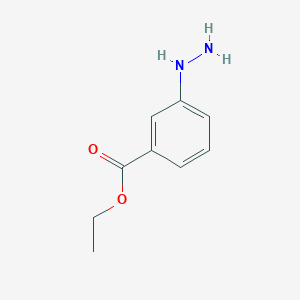 molecular formula C9H12N2O2 B1342943 Ethyl 3-hydrazinylbenzoate CAS No. 90556-87-9