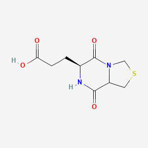 molecular formula C9H12N2O4S B13429430 (6S,8aR)-Hexahydro-5,8-dioxo-3H-thiazolo[3,4-a]pyrazine-6-propanoic Acid 