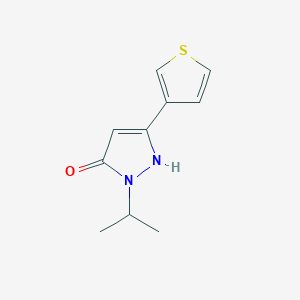 molecular formula C10H12N2OS B13429502 1-isopropyl-3-(thiophen-3-yl)-1H-pyrazol-5-ol 