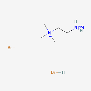 molecular formula C5H16Br2N2 B13429516 Cholamine Bromide Hydrobromide-15N 