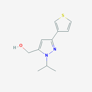 (1-isopropyl-3-(thiophen-3-yl)-1H-pyrazol-5-yl)methanol