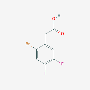 molecular formula C8H5BrFIO2 B13429564 2-Bromo-5-fluoro-4-iodophenylacetic acid 