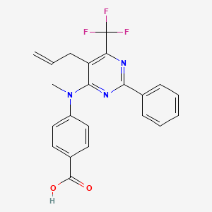 4-[methyl-[2-phenyl-5-prop-2-enyl-6-(trifluoromethyl)pyrimidin-4-yl]amino]benzoic acid