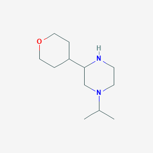 molecular formula C12H24N2O B13429589 1-isopropyl-3-(tetrahydro-2H-pyran-4-yl)piperazine 