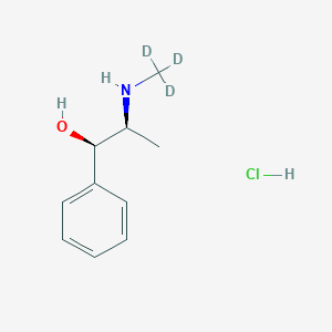 molecular formula C10H16ClNO B13429603 (1R,2S)-(-)-Ephedrine-d3 Hydrochloride CAS No. 285979-72-8