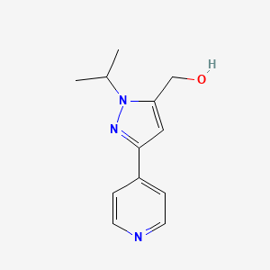 (1-isopropyl-3-(pyridin-4-yl)-1H-pyrazol-5-yl)methanol