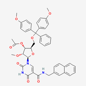 [(2R,3R,4R,5R)-2-[[bis(4-methoxyphenyl)-phenylmethoxy]methyl]-4-methoxy-5-[5-(naphthalen-2-ylmethylcarbamoyl)-2,4-dioxopyrimidin-1-yl]oxolan-3-yl] acetate