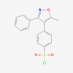 molecular formula C16H12ClNO3S B134297 4-(5-Methyl-3-phenylisoxazol-4-yl)benzene-1-sulfonyl chloride CAS No. 509074-26-4