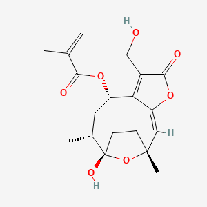 molecular formula C19H24O7 B13429700 8alpha-(2-Methylacryloyloxy)hirsutinolide 