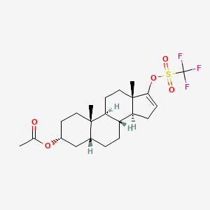 [(3R,5R,8R,9S,10S,13S,14S)-10,13-dimethyl-17-(trifluoromethylsulfonyloxy)-2,3,4,5,6,7,8,9,11,12,14,15-dodecahydro-1H-cyclopenta[a]phenanthren-3-yl] acetate