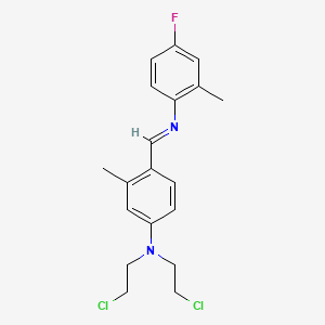 o-Toluidine, N-(p-(bis(2-chloroethyl)amino)-o-methylbenzylidene)-p-fluoro-