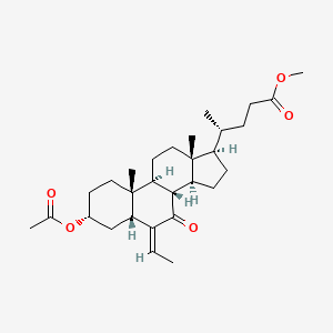 (R)-Methyl 4-((3R,5R,8S,9S,10R,13R,14S,17R,Z)-3-Acetoxy-6-ethylidene-10,13-dimethyl-7-oxohexadecahydro-1H-cyclopenta[a]phenanthren-17-yl)pentanoate