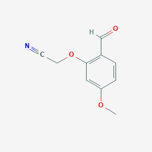 molecular formula C10H9NO3 B1342980 2-(2-甲酰基-5-甲氧基苯氧基)乙腈 CAS No. 108656-11-7
