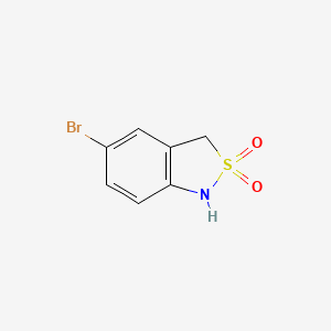 molecular formula C7H6BrNO2S B1342981 5-溴-1,3-二氢-苯并[c]异噻唑烷-2,2-二氧化物 CAS No. 111248-92-1