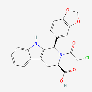 (1R,3R)-1-(1,3-benzodioxol-5-yl)-2-(2-chloroacetyl)-2,3,4,9-tetrahydro-1H-Pyrido[3,4-b]indole-3-carboxylic acid