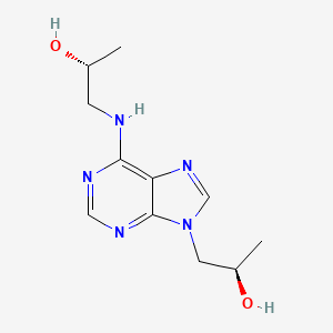 molecular formula C11H17N5O2 B13429814 (R)-1-((9-((R)-2-Hydroxypropyl)-9H-purin-6-yl)amino)propan-2-ol 