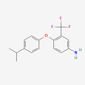 molecular formula C16H16F3NO B1342985 4-(4-异丙基苯氧基)-3-(三氟甲基)苯胺 CAS No. 946697-76-3