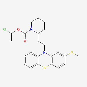 molecular formula C23H27ClN2O2S2 B13429859 1-chloroethyl 2-[2-(2-methylsulfanylphenothiazin-10-yl)ethyl]piperidine-1-carboxylate 