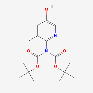 tert-butyl N-(5-hydroxy-3-methylpyridin-2-yl)-N-[(2-methylpropan-2-yl)oxycarbonyl]carbamate