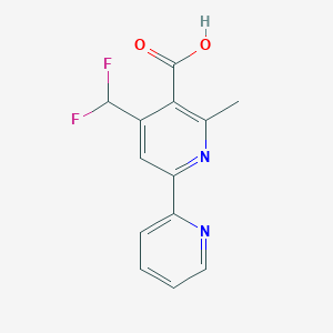 molecular formula C13H10F2N2O2 B13429913 4-(Difluoromethyl)-6-methyl-[2,2'-bipyridine]-5-carboxylic acid 