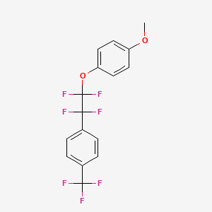 molecular formula C16H11F7O2 B13429920 1-Methoxy-4-[1,1,2,2-tetrafluoro-2-[4-(trifluoromethyl)phenyl]ethoxy]benzene 