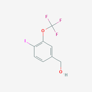 molecular formula C8H6F3IO2 B13429934 (4-Iodo-3-(trifluoromethoxy)phenyl)methanol 