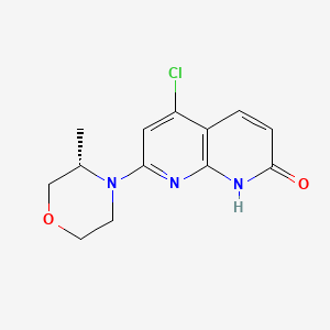 molecular formula C13H14ClN3O2 B13429992 5-chloro-7-[(3S)-3-methylmorpholin-4-yl]-1H-1,8-naphthyridin-2-one 