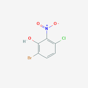 molecular formula C6H3BrClNO3 B13430008 6-Bromo-3-chloro-2-nitrophenol 