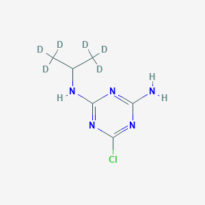 molecular formula C6H10ClN5 B13430037 Atrazine-desethyl D6 CAS No. 2733387-38-5