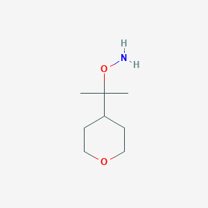 molecular formula C8H17NO2 B13430089 O-[2-(oxan-4-yl)propan-2-yl]hydroxylamine 