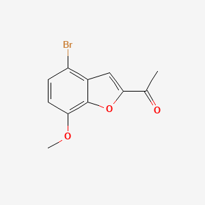 molecular formula C11H9BrO3 B1343009 1-(4-Bromo-7-methoxy-1-benzofuran-2-yl)-1-ethanone CAS No. 192381-08-1