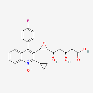 (3R,5S)-5-[3-[2-cyclopropyl-4-(4-fluorophenyl)-1-oxidoquinolin-1-ium-3-yl]oxiran-2-yl]-3,5-dihydroxypentanoic acid