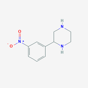 molecular formula C10H13N3O2 B1343010 2-(3-硝基苯基)哌嗪 CAS No. 65709-29-7