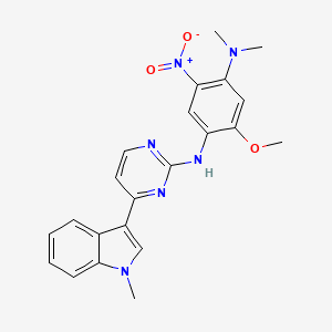 molecular formula C22H22N6O3 B13430105 N-Desdimethylaminoethyl-N-methylNitro-N'-desacryloylOsimertinib 