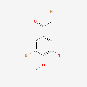 molecular formula C9H7Br2FO2 B13430108 2-Bromo-1-(3-bromo-5-fluoro-4-methoxyphenyl)ethanone 